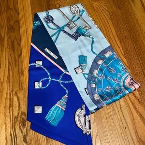 Hermes Petrol Ciel Key Maxi Twilly